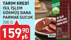 TARIM KREDİ ISIL İŞLEM GÖRMÜŞ DANA PARMAK SUCUK 300 G